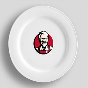 Print logo on dinner plate